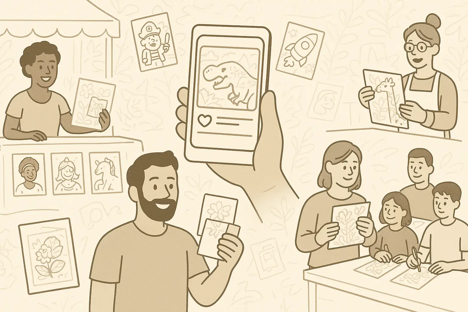5 Ways Small Businesses Can Use AI Line Art Today