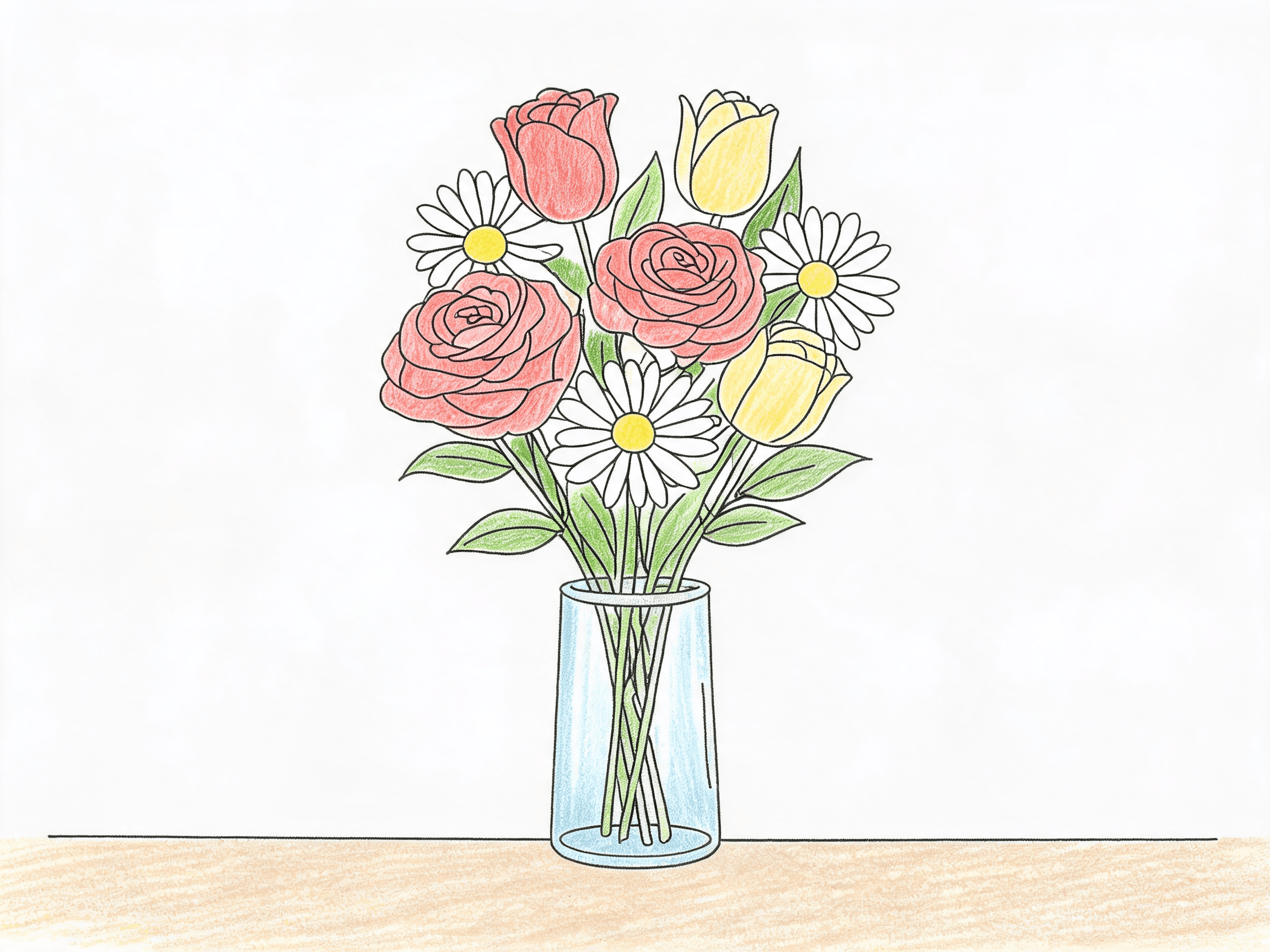 Official colored flower gift example.